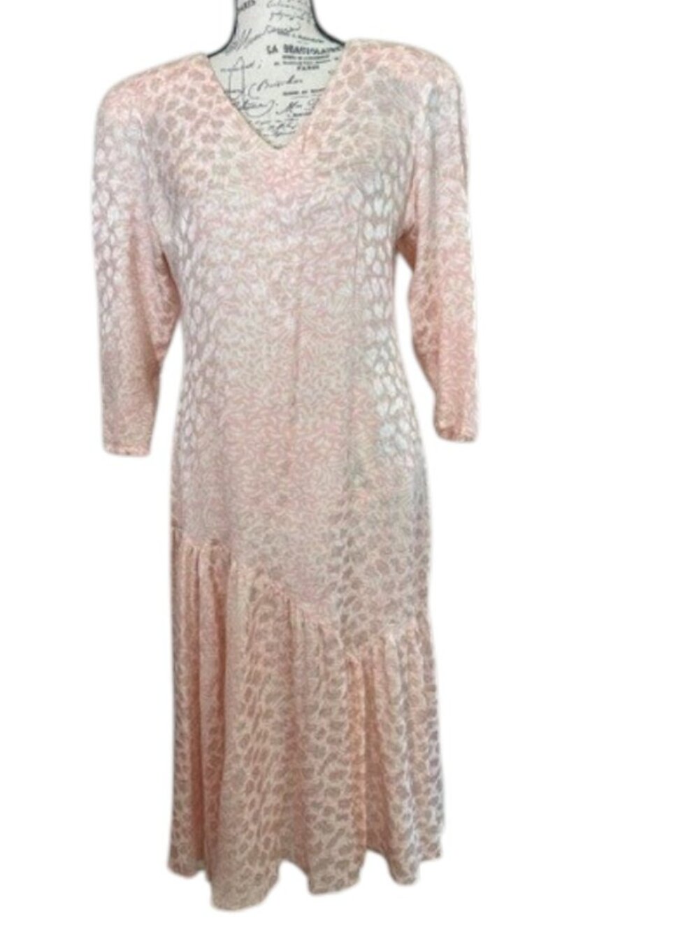 NORA NOH Pink Asymmetrical Silk Dress